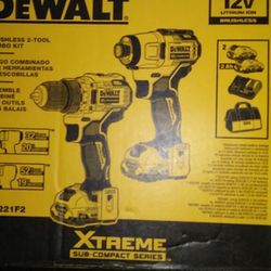 Dewalt 12V Two Drill Combo With Two Batteries And Charger