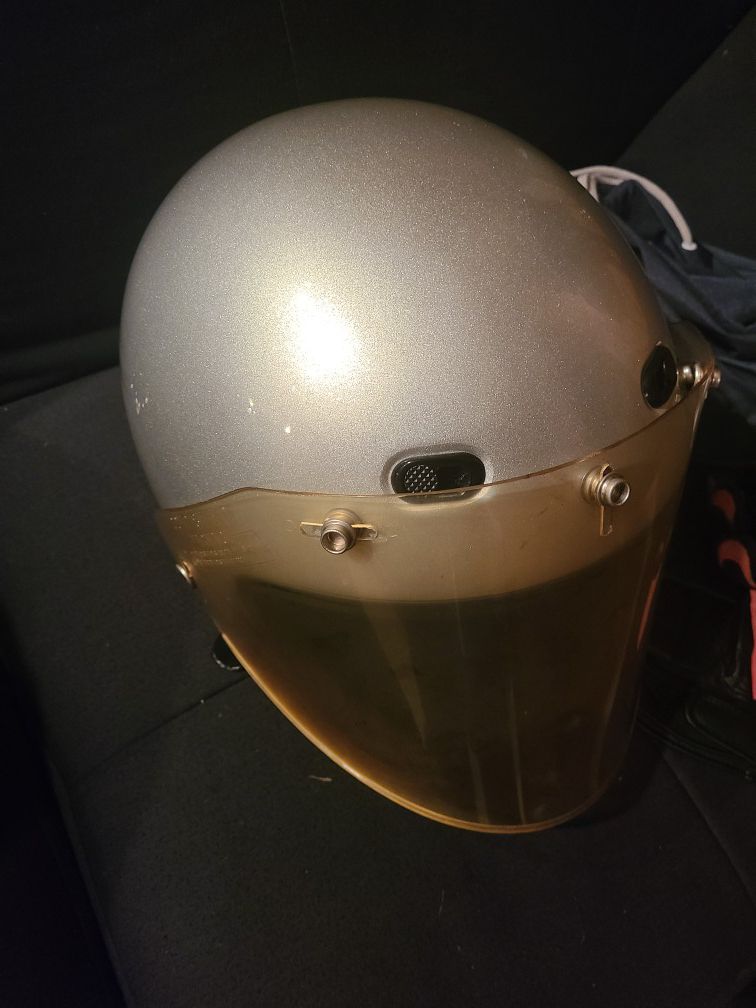 Two motorcycle helmet