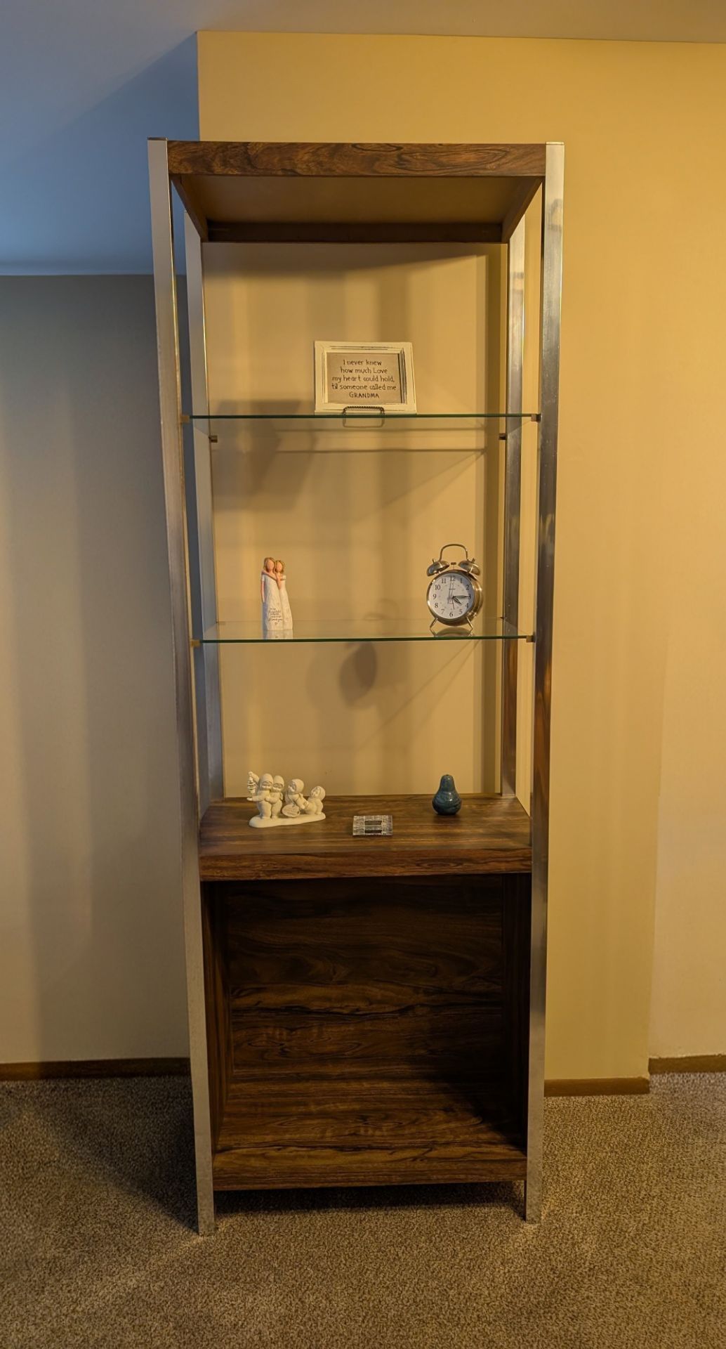 ✨ Modern Silver Glass Etagere – Perfect for Small Spaces! ✨
