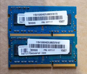 Ramaxel Lenovo DDR3 SO-DIMM RAM Modules (2x)