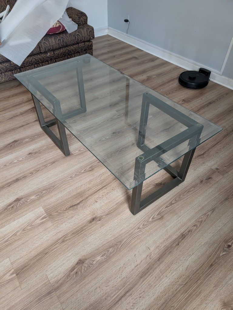 Glass Coffee And End Table