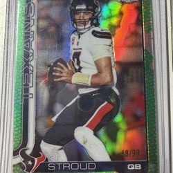‘25 Topps Chrome CJ Stroud Green Pigskin /99