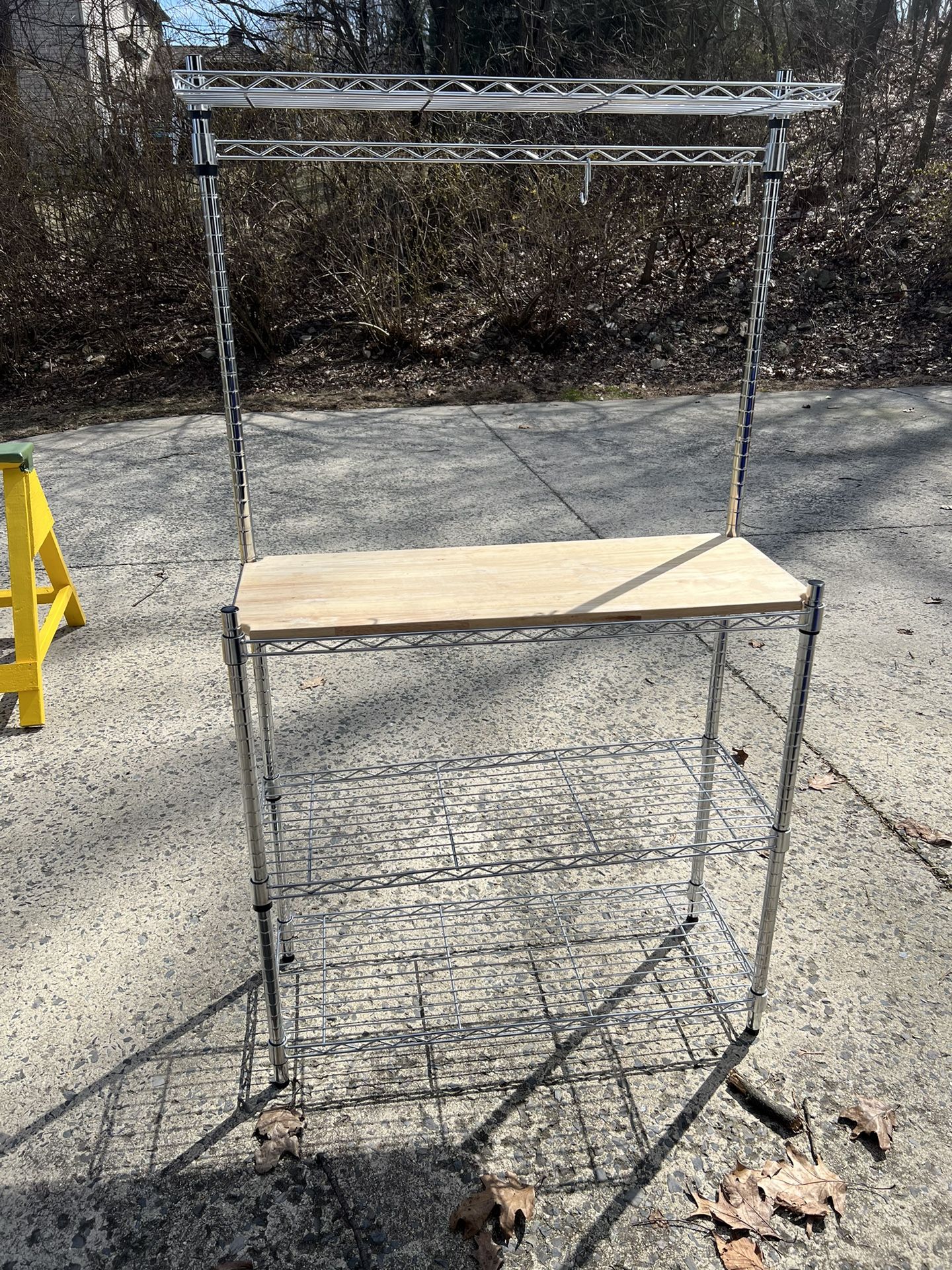 Storage Rack With Hanging Hooks 