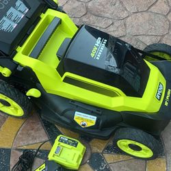 RYOBI ONE+ HP 18V Brushless 20 in. Cordless Battery Walk Behind Self-Propelled Lawn Mower (1) Battery 6.0 And Change R