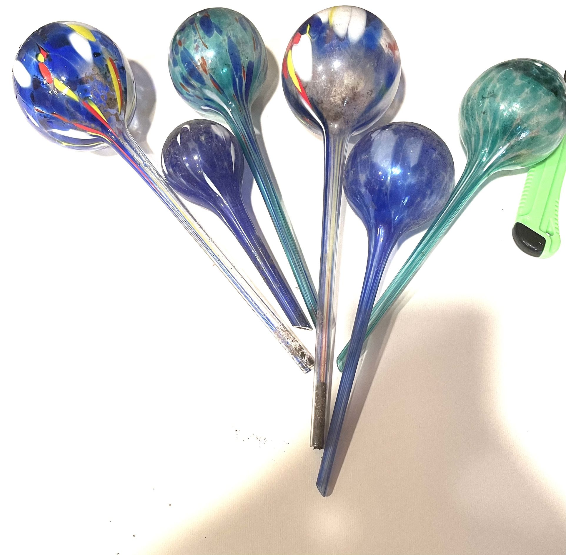 Vintage Glass Watering Globes Lot Of 6