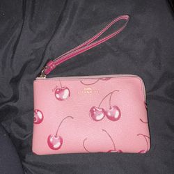 Coach Pink Cherry Wristlet 