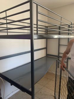 Twin Loft bed with desk- includes ladder