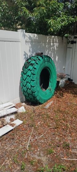 Large Heavy Green Cross Fitness Workout Tire