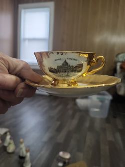 Porzellan Antique Teacup Ans Saucer