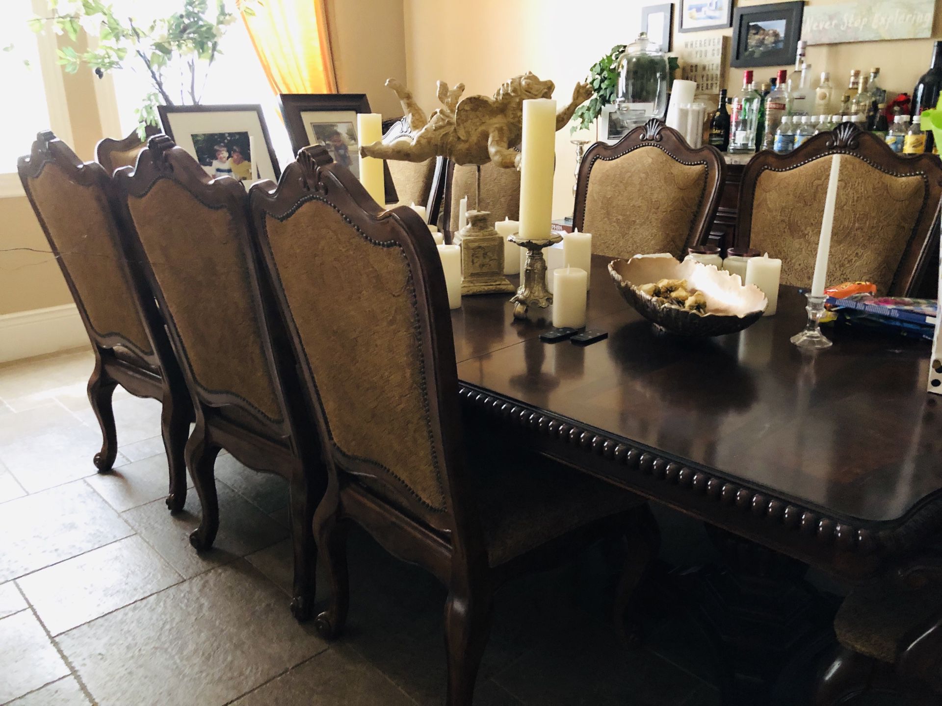 Formal dining room table 10 chairs