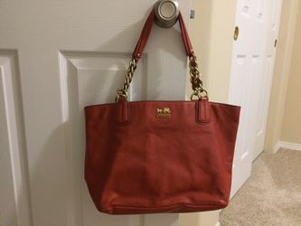 Orange Coach Tote