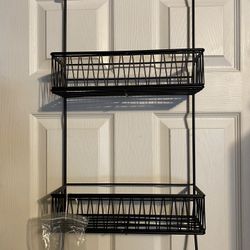 Brand new wild sage Gemma over-the-door caddy in black 