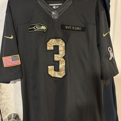 Nike Seattle Seahawks Russel Wilson Salute To Service Special Edition Game Jersey 