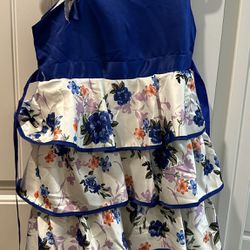 Beautiful Blue Flower Girl Dress