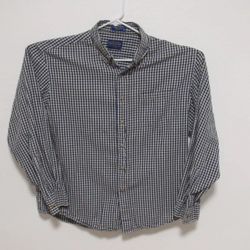 Pendleton Woolen Mills Varsity Button Down L/S Shirt White Blue Plaid Size XL