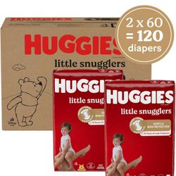 Huggies Little Snugglers Diapers 120 Count 