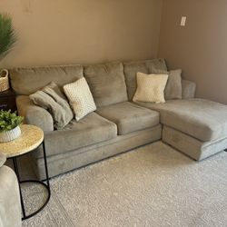 Beige L Shaped Sofa 