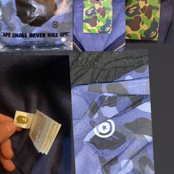 AUTHENTIC BLUE BAPE HOODIE 