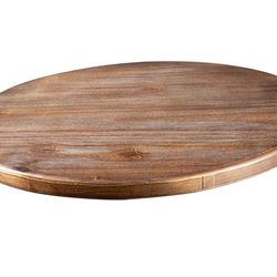 Farmhouse Round Wooden Table Top 19.7" DIY for Bistro Table Breakfast Table Pub Table Bar Table Durable Solid Pine Wood (Pine Wood, 50cm)