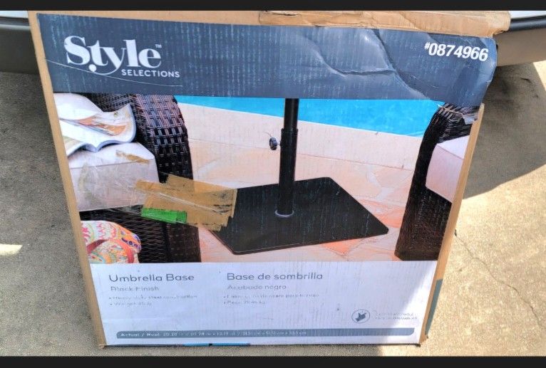 Style Selections 65 LB Umbrella Base Black