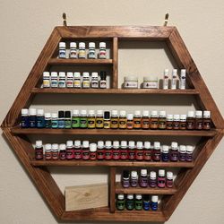 Essential Oil Wooden Shelf