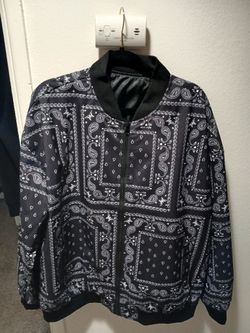 Wind Breaker Black Bandana Pattern 2xl