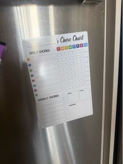 2 Magnetic chore chart