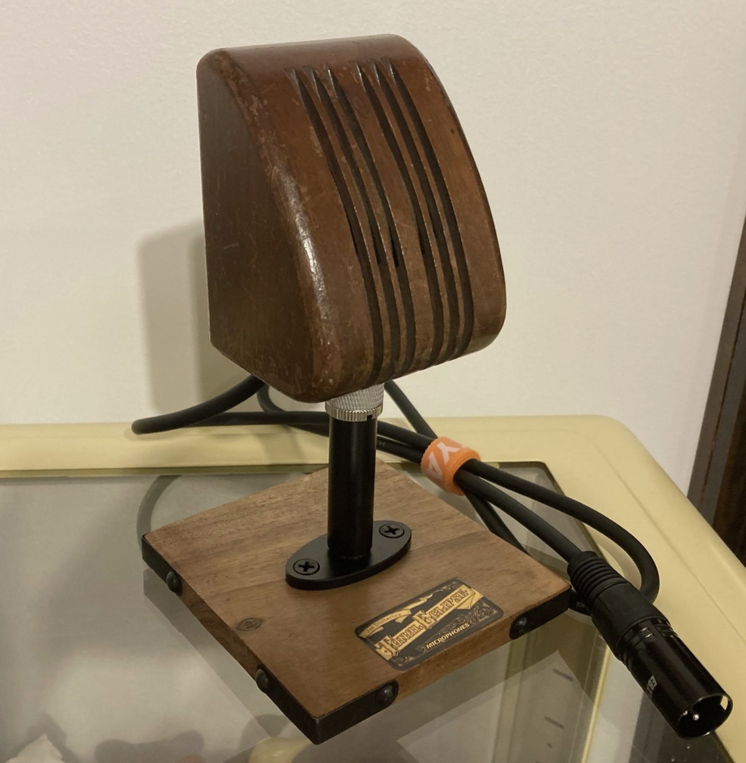 Custom Vintage One Of A Kind Microphone With Stand...Unique...PLEASE READ!!