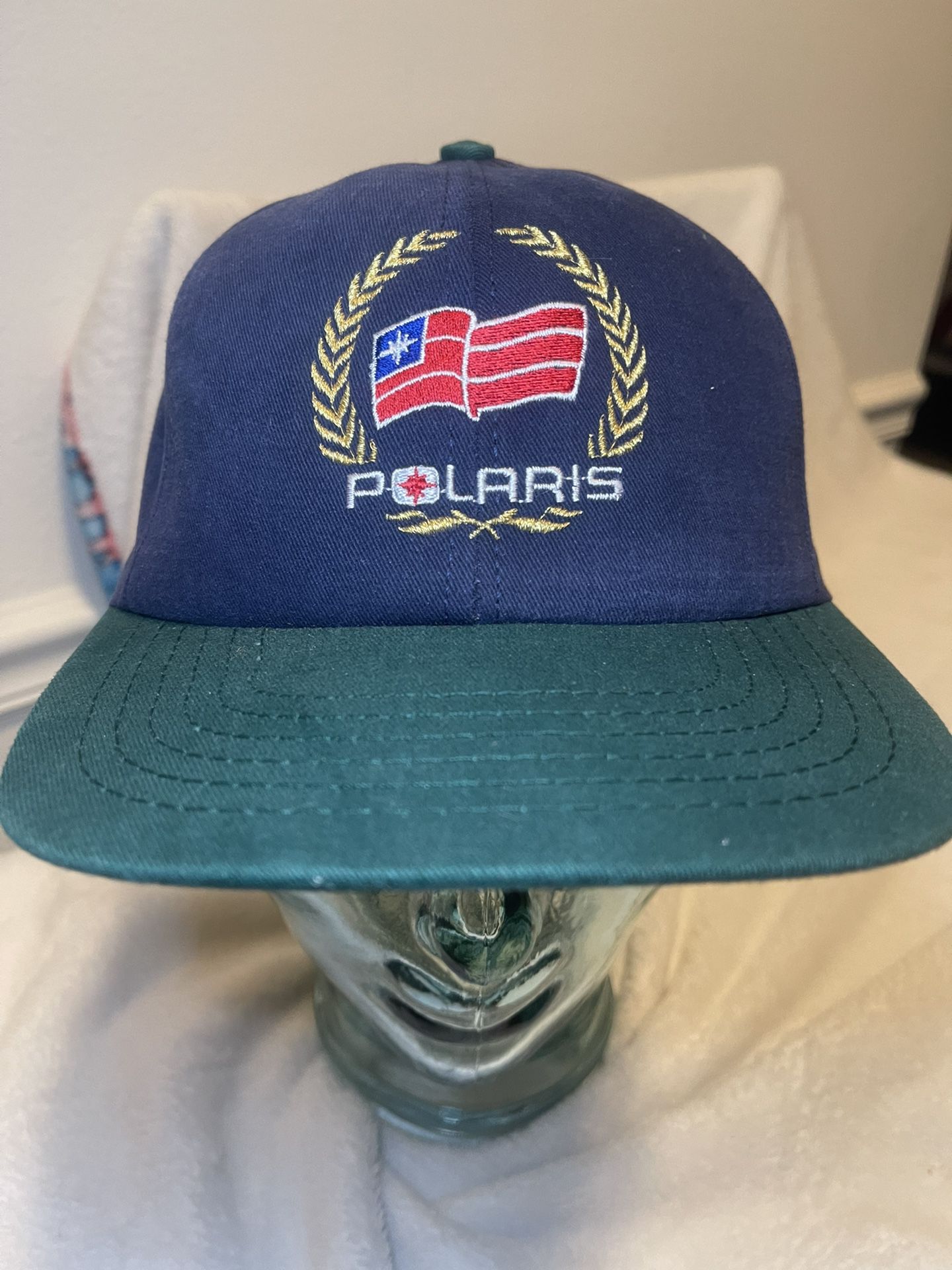 Vintage Polaris Promo Snapback Cap Hat Usa Snowmobile Atv Bmx