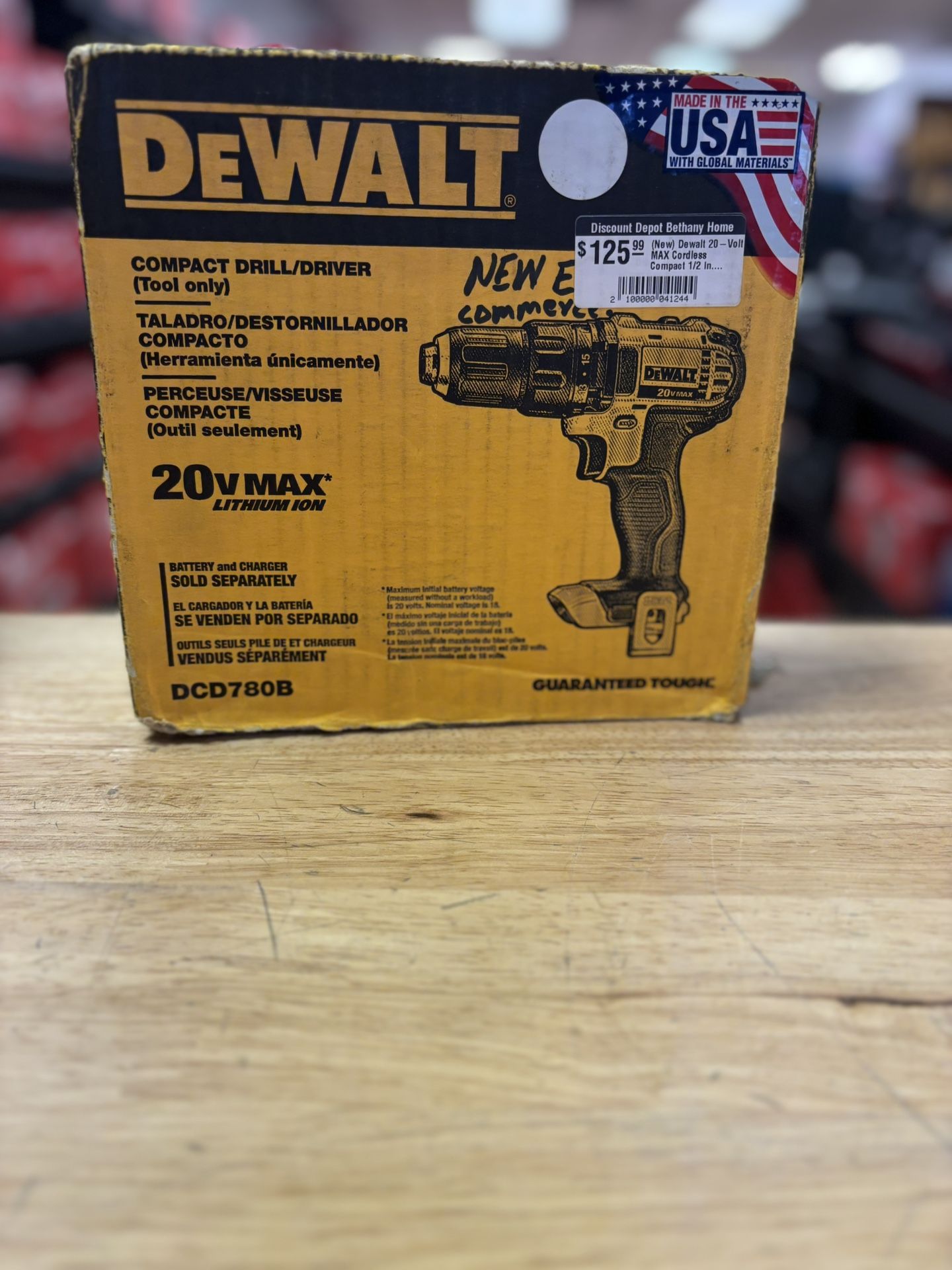 Dewalt 20-Volt MAX Cordless Compact 1/2 in. Drill/Drill Driver (Tool-Only)