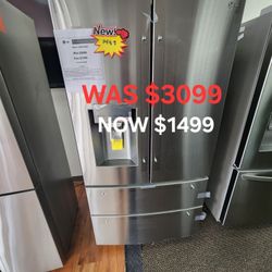 28 Cu. Ft. 4 Door French Door Refrigerator With ICE Maker And Water Dispenser 