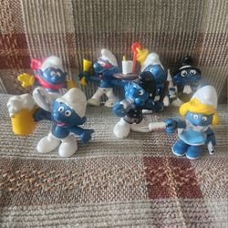 Vintage Smurf Lot (7). 1975-81