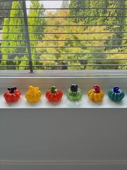 Hand Blown Glass Mini Pumpkins $12 Each