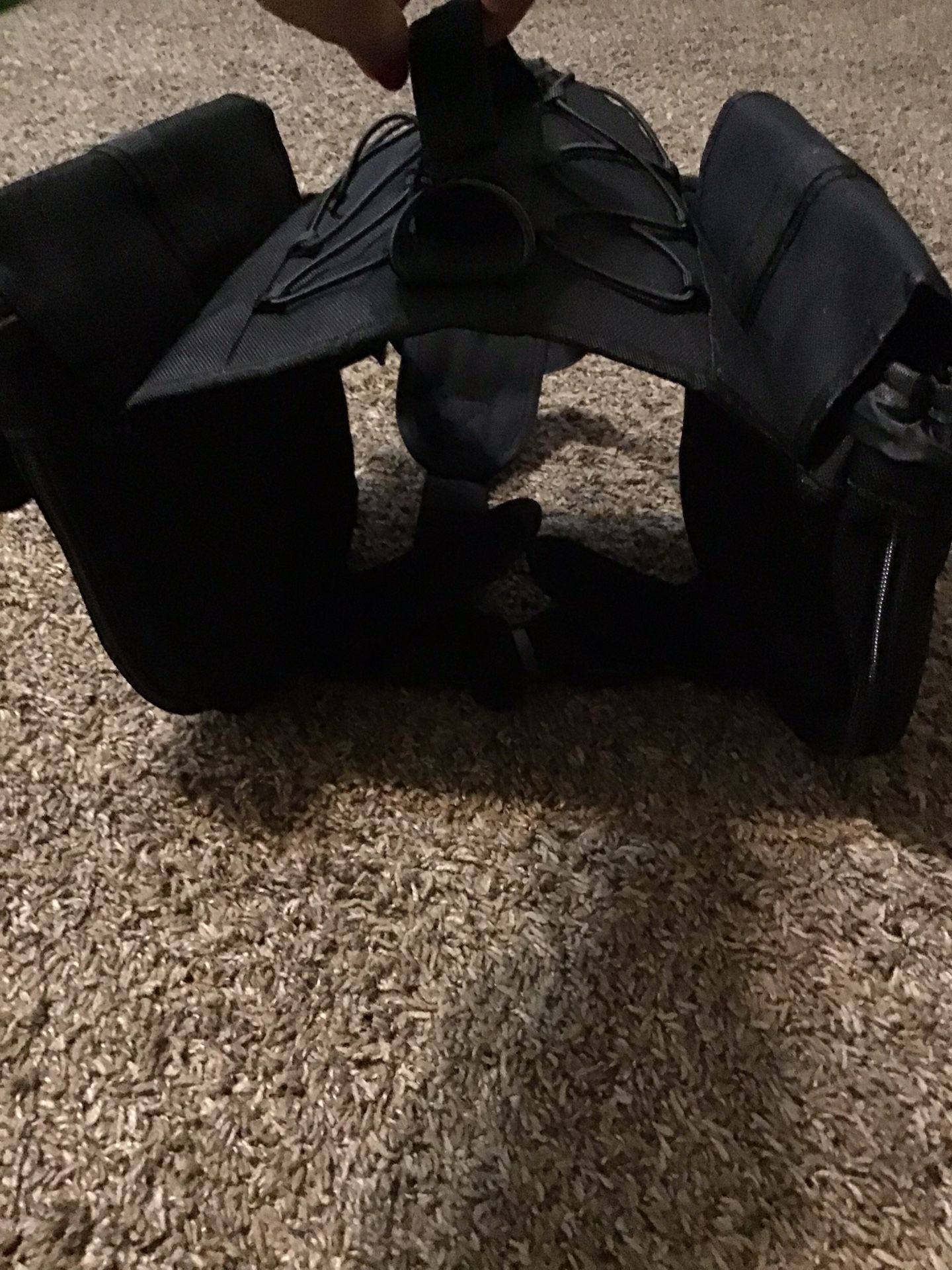Black Harness With Two Side Bags For Medium/large Dog