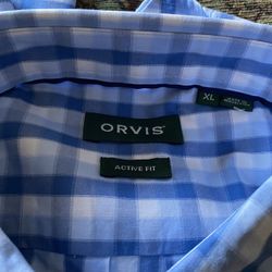 Mens XL Orvis Long Sleeve Dress Shirt