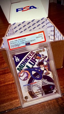 2025 Dodgers x One Piece "Monkey D. Luffy PSA GEM MT 10
