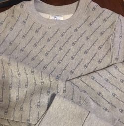 Adult Small Gray Fleece Champion Swearshirt