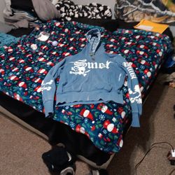 Smet Christian Audigier Blue Medium Hoodie 