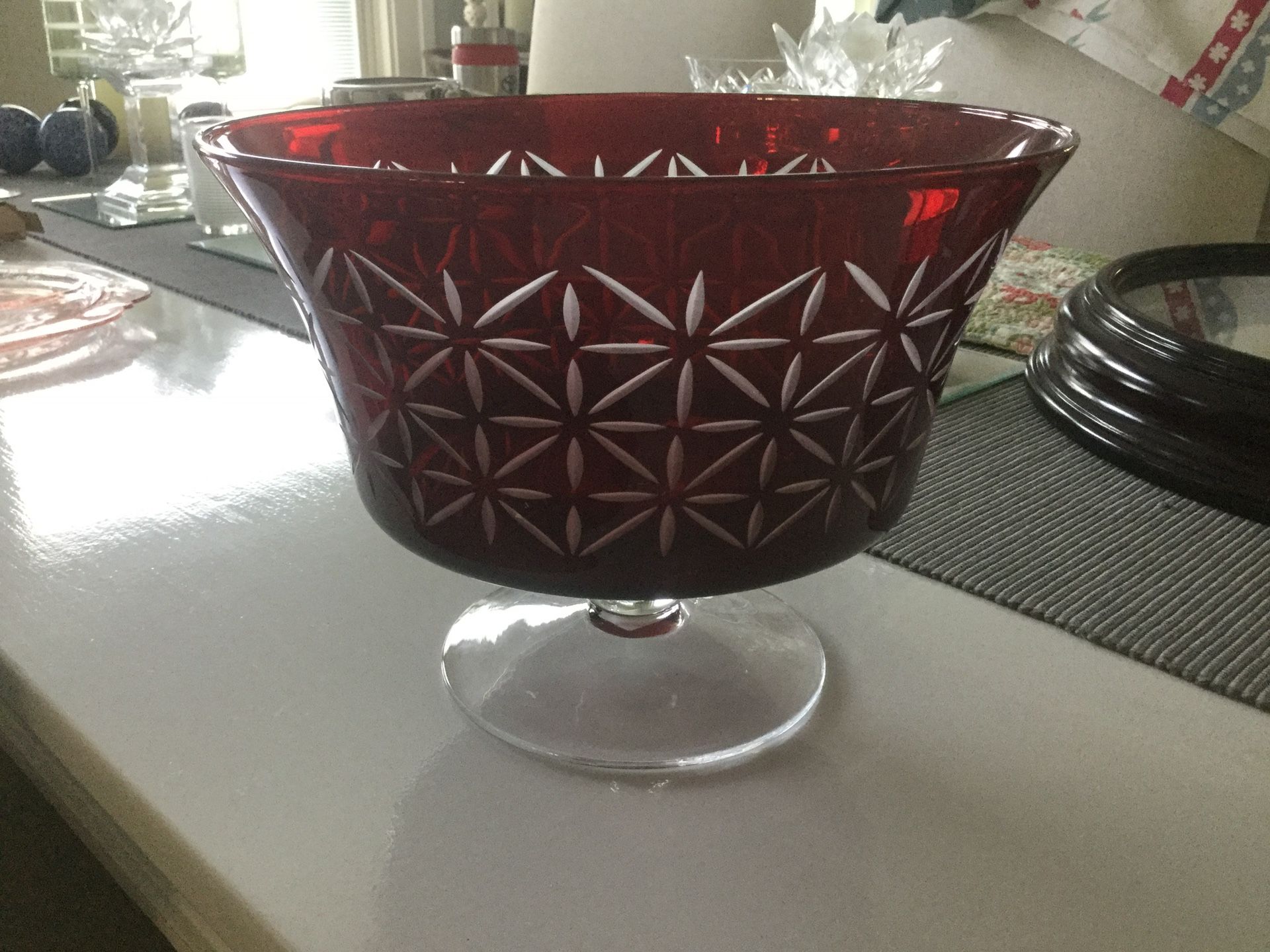 Partylite glass bowl