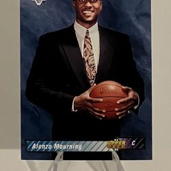 1992-93 Upper Deck ALONZO MOURNING RC #2 Rookie Charlotte Hornets HOF