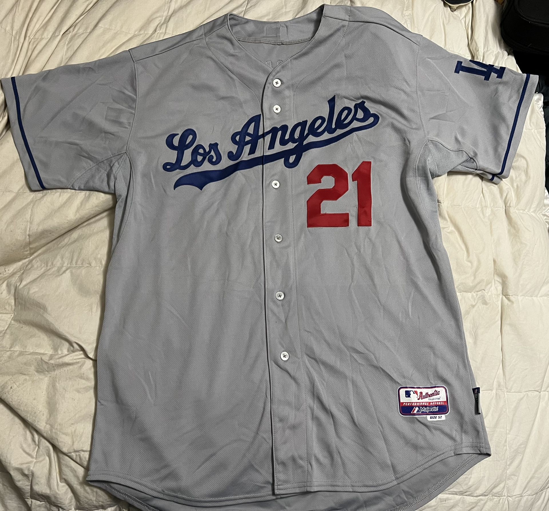 Majestic Authentic Collection Los Angeles Dodgers Zack Greinke Baseball Jersey