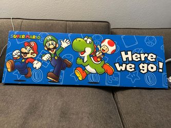Super Mario 'Here We Go' Canvas Wall Art
