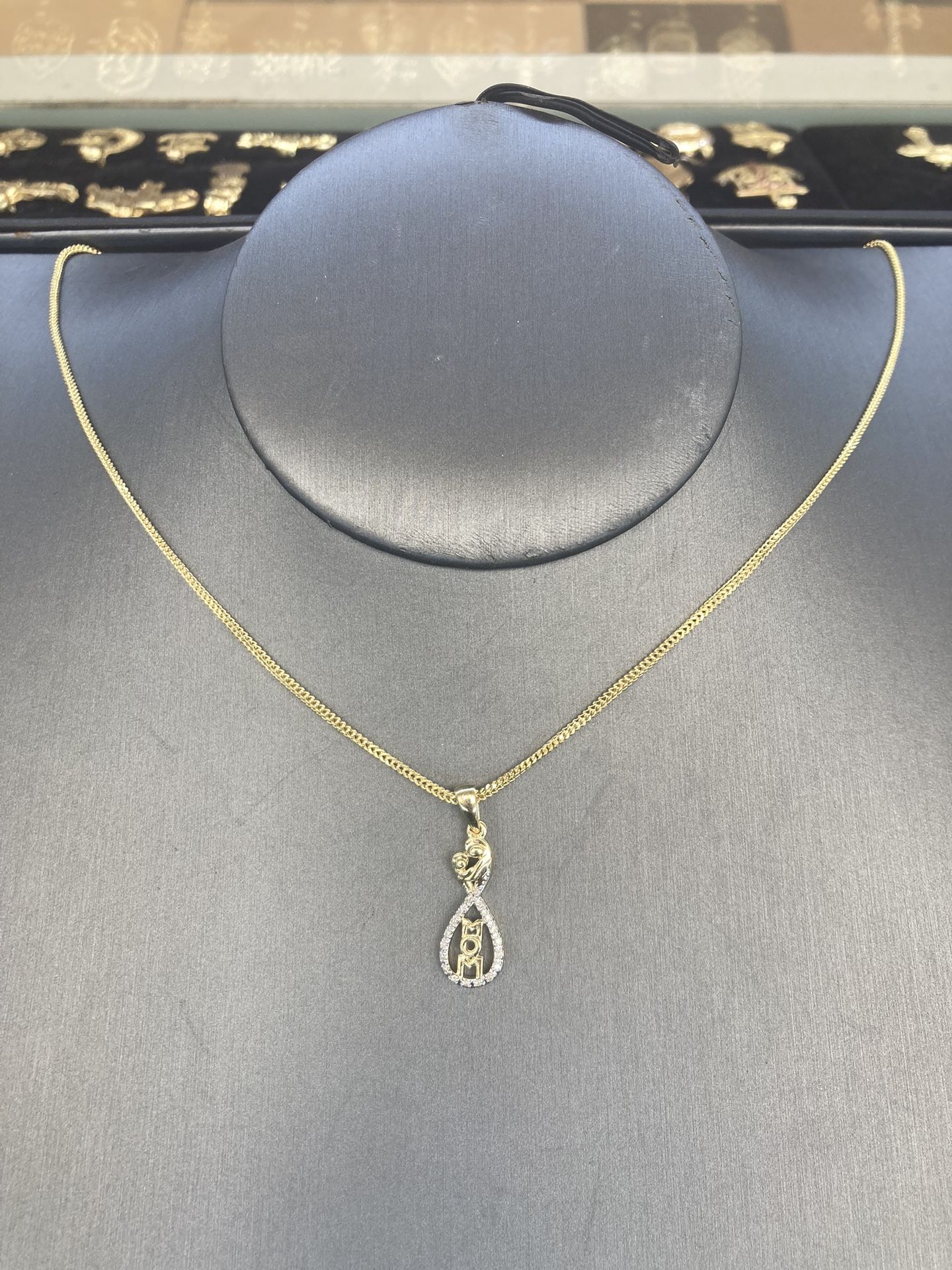 10kt Real Gold Chain 10kt Real Gold Diamond Pendant 