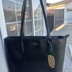 Kate Spade Marlee Pineapple Tote Bundle (Black) 