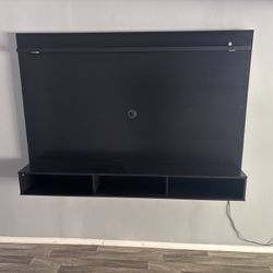Floating TV stand wall-mounted gaming  center 