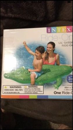 Brand new Ride-on lil, Gator $15 another TRANSPARENT Mat$5and H2oGO $5
