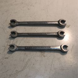 3 Craftsman Hydrolic Hose Wrenches 1/2 by 9/16 - Qty2 - 3/8 By 7/16 Used 10 Dollars 