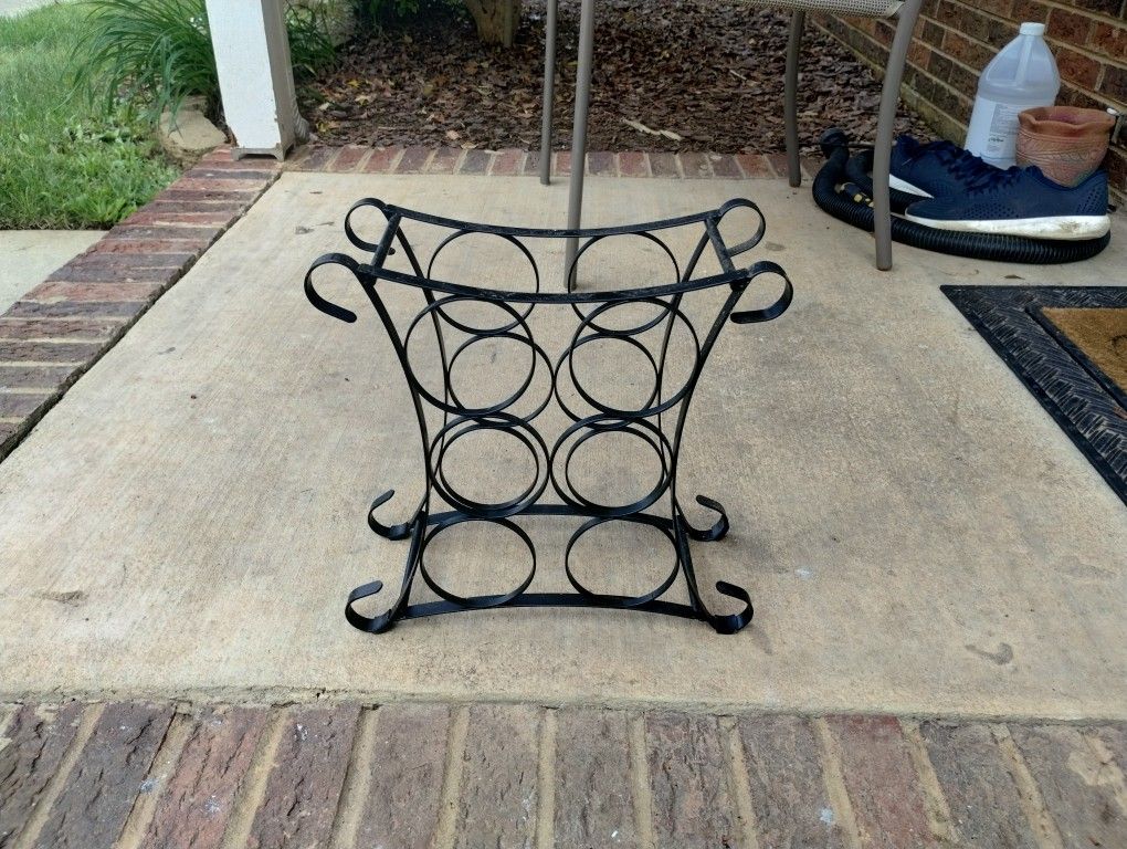 Wrought Iron Wine Bottle Holder