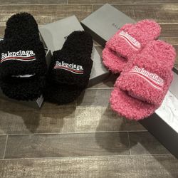 Balenciaga Slides Size 11 (black) Size 8 (pink) 