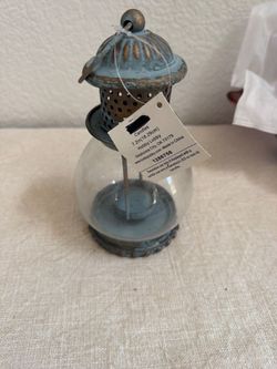 Decorative Metal and Glass Candle Lantern